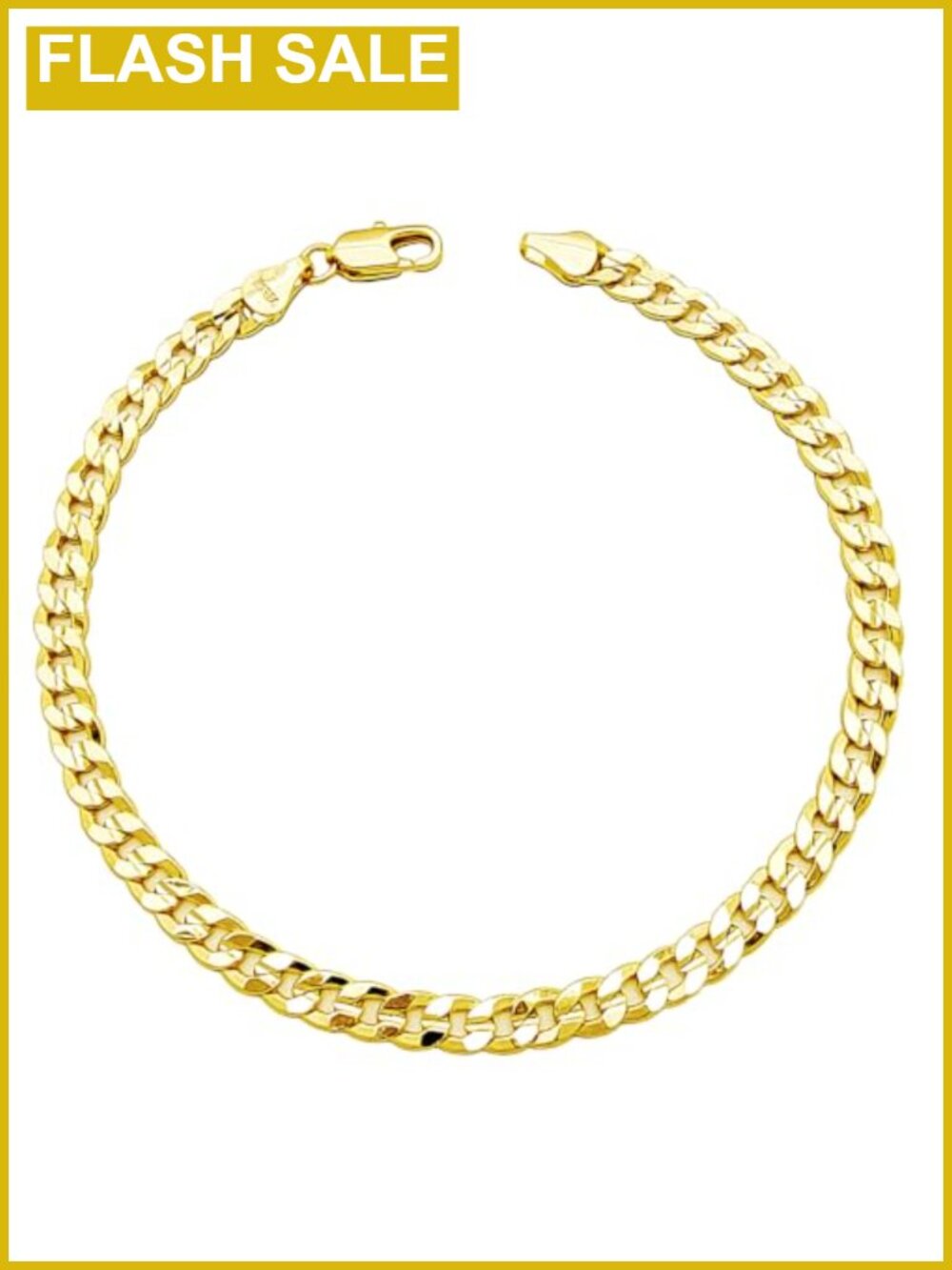 Gold Electroplated Cuban Chain Anklet - Made in Korea, Tarnish-Resistant
